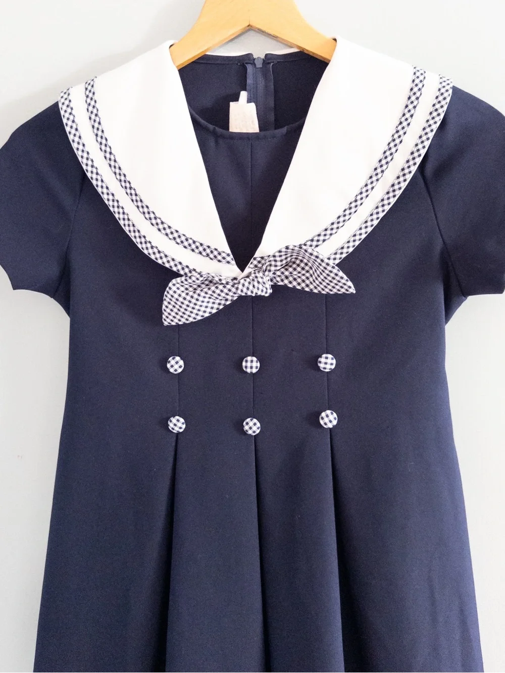 Bonnie Jean Navy Dress with White Sailor Collar